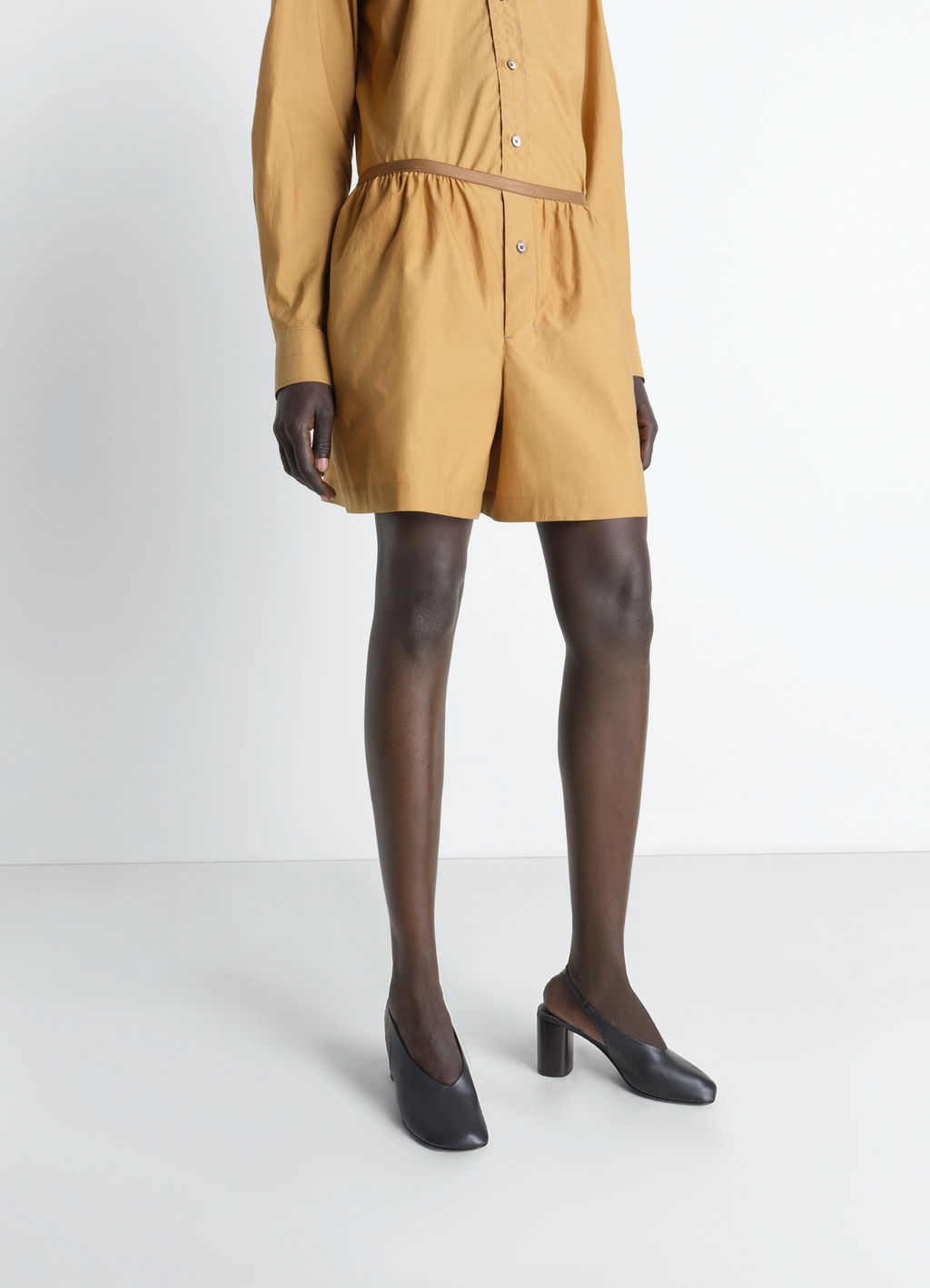 ウォッシュドコットンシルクのボクサーショーツ