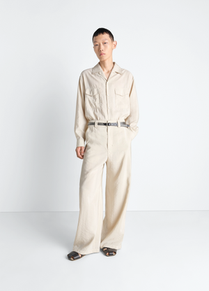 PANTALON TAILLEUR DROIT EN SOIE SÈCHE