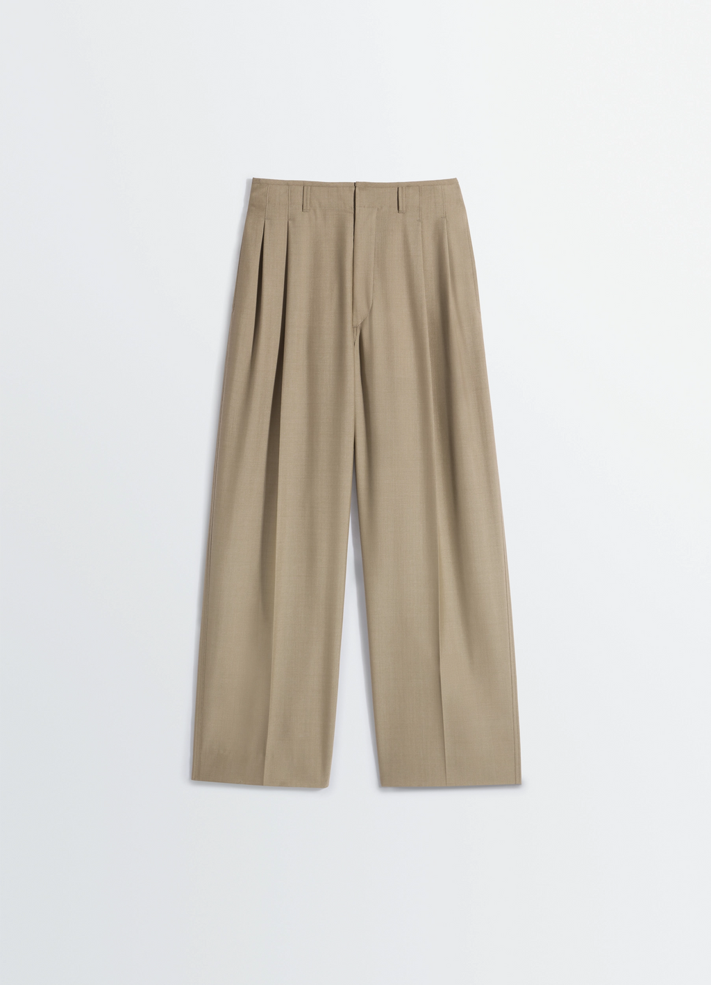トロピカルポリウールのプリーツテーラードパンツ