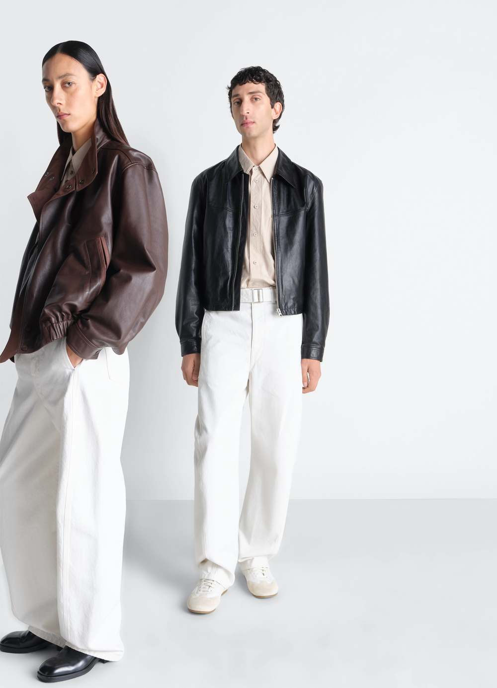 TWISTED BELTED PANTS IN DENIM