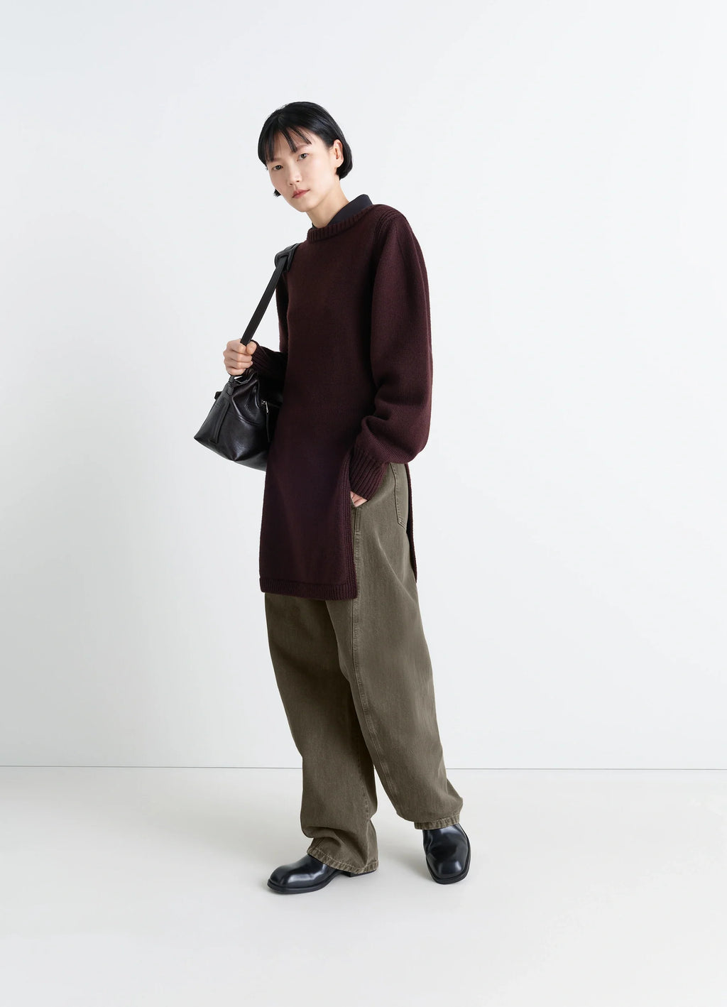 TWISTED BELTED PANTS