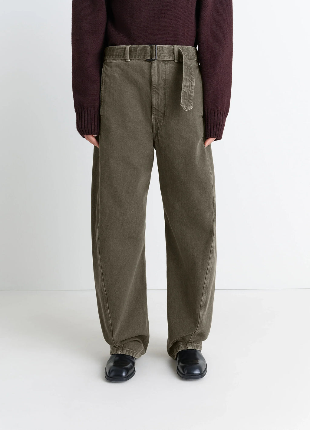 TWISTED BELTED PANTS