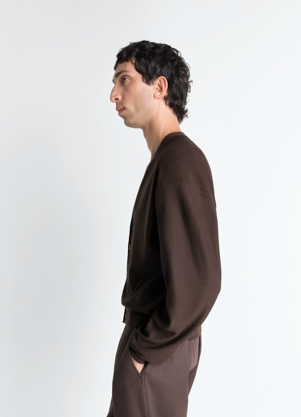 TWISTED CARDIGAN IN WOOL BLEND