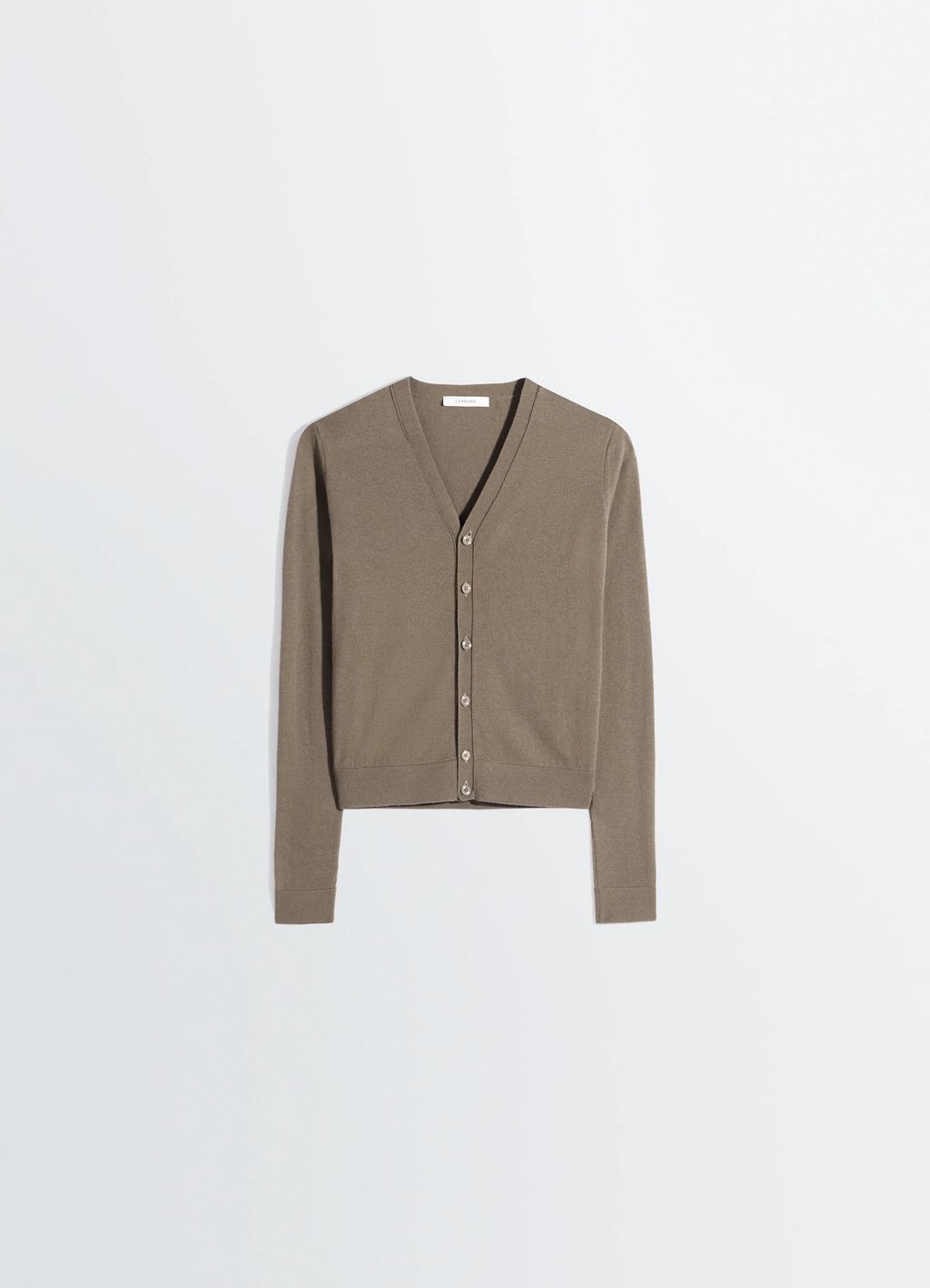 V NECK BUTTONED CARDIGAN IN FINE WOOL