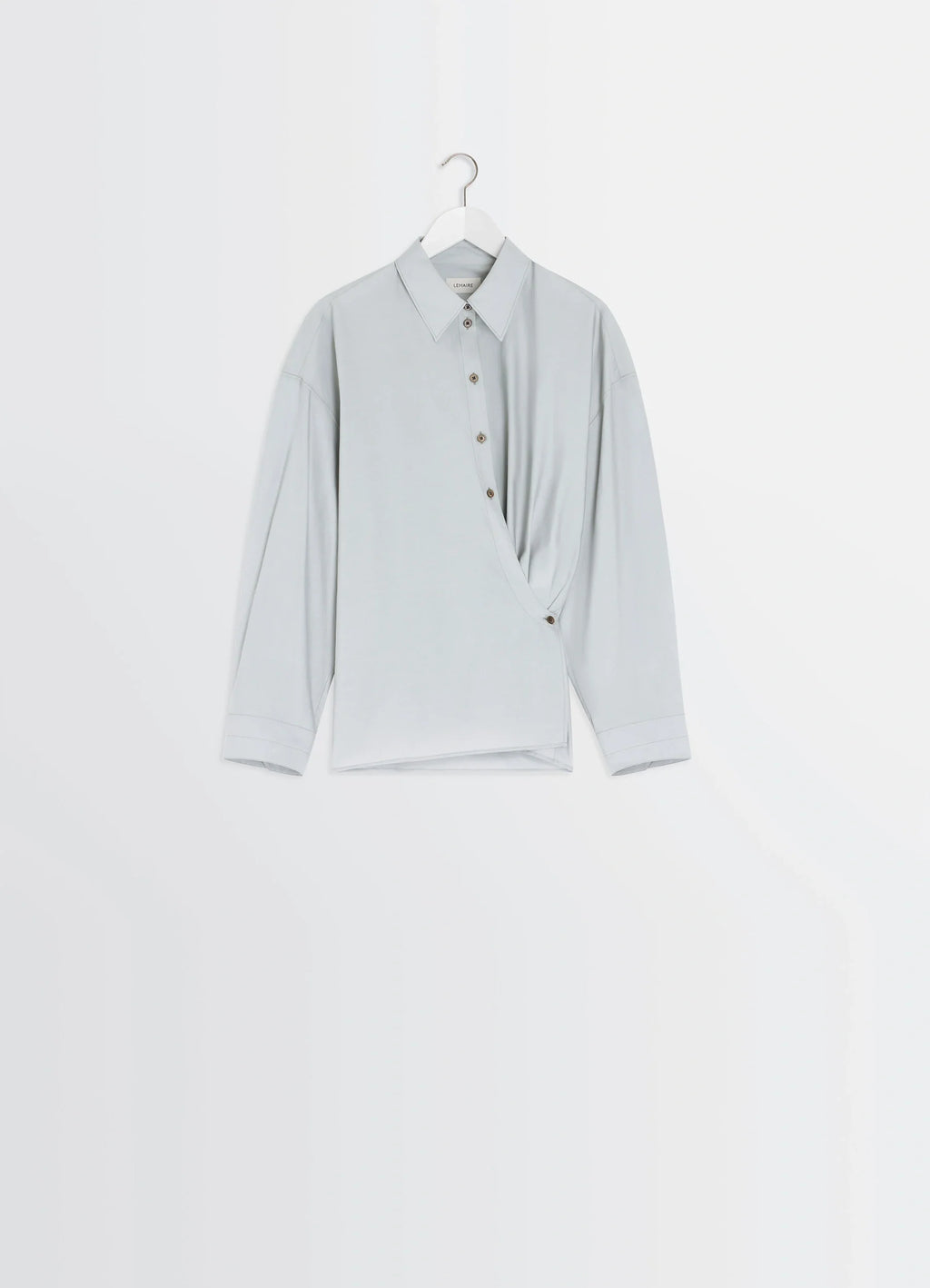 STRAIGHT COLLAR TWISTED SHIRT