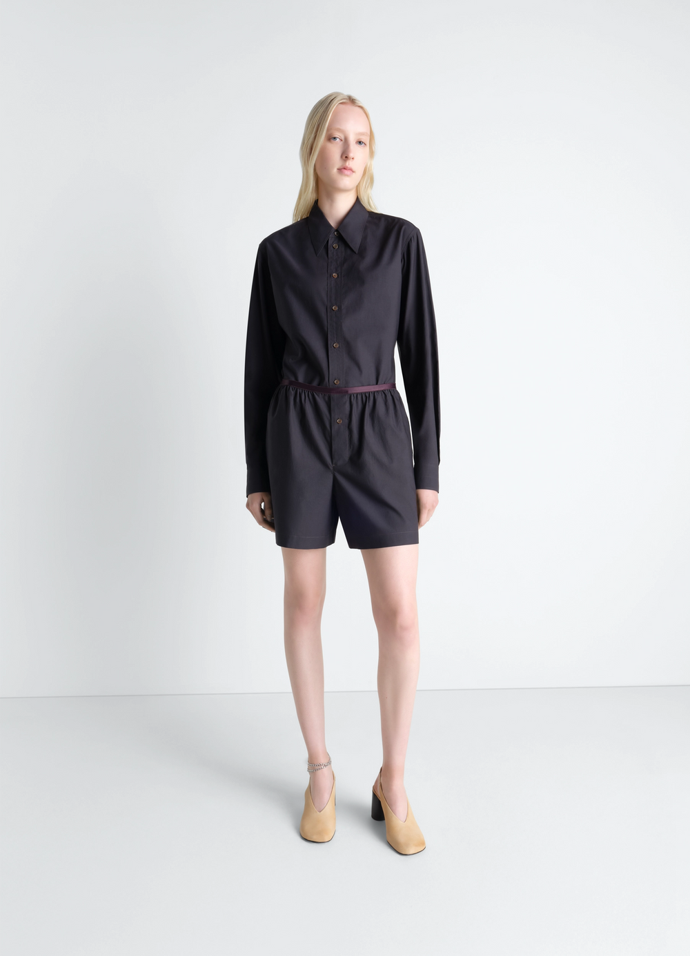 BOXER SHORTS IN WASHED COTTON SILK