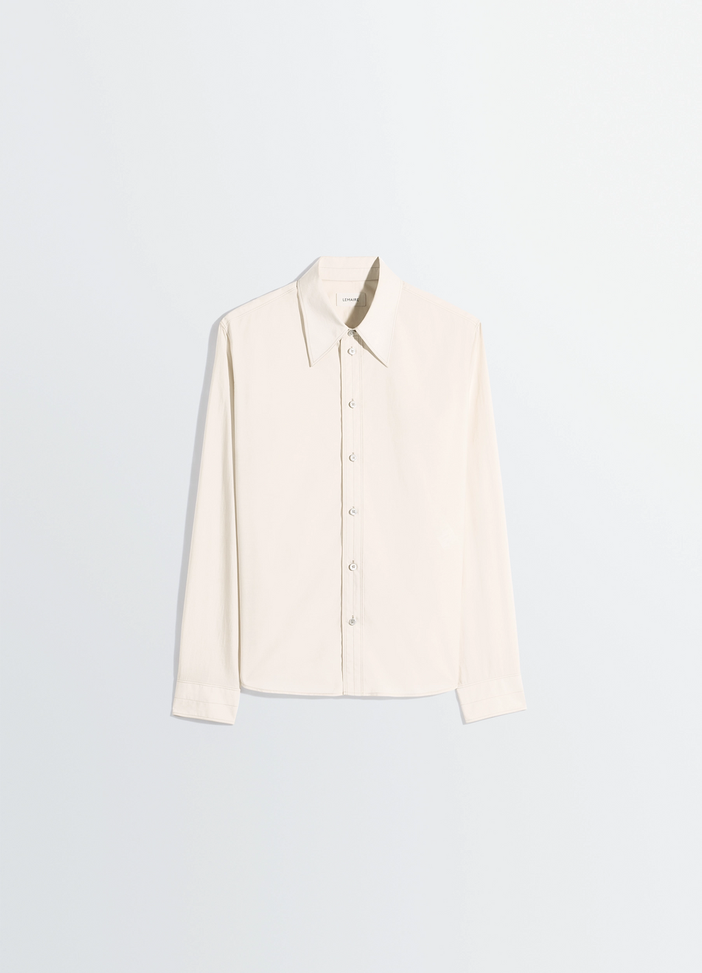 POINTED COLLAR SHIRT IN WASHED COTTON SILK
