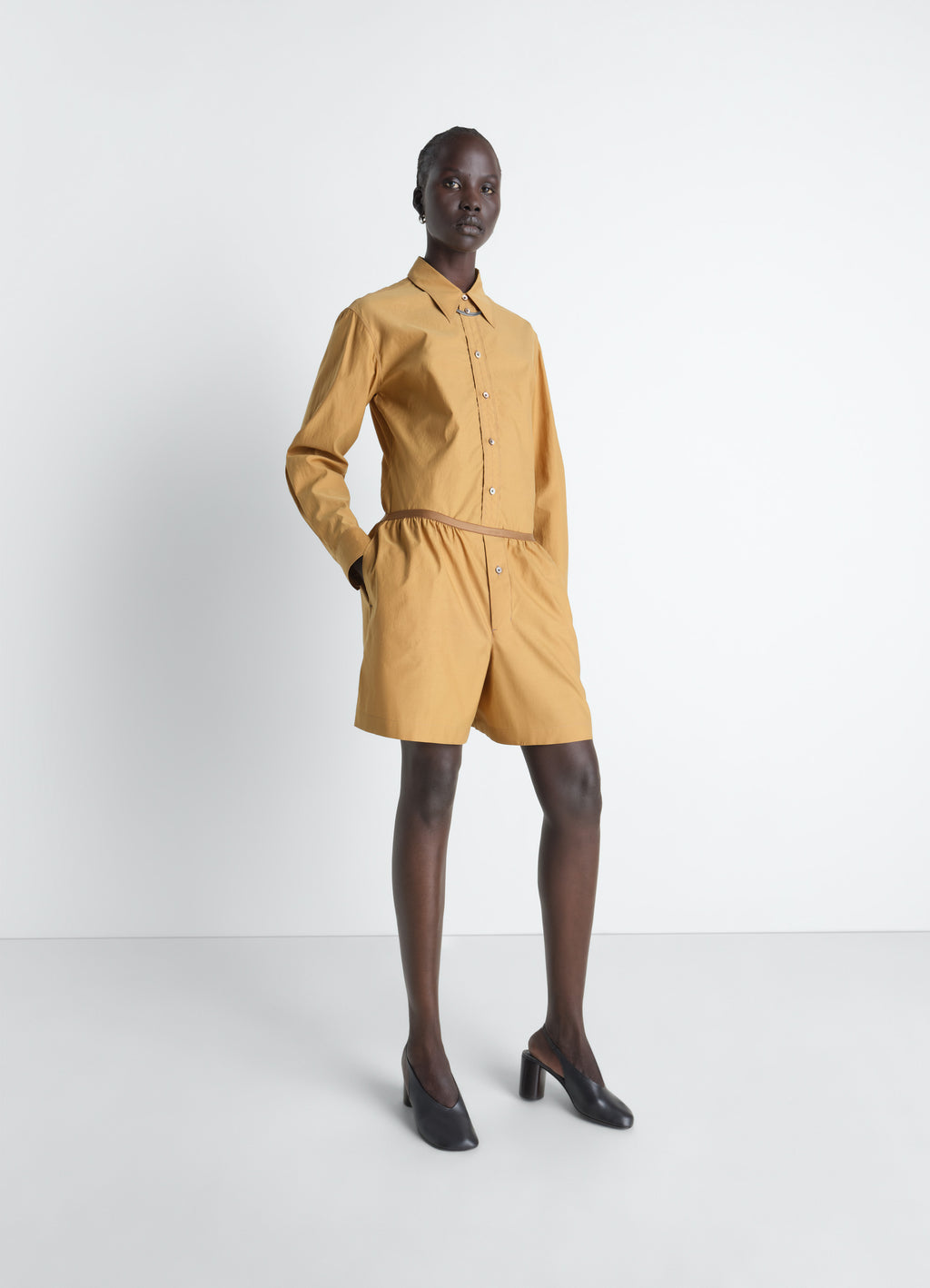 ウォッシュドコットンシルクのボクサーショーツ