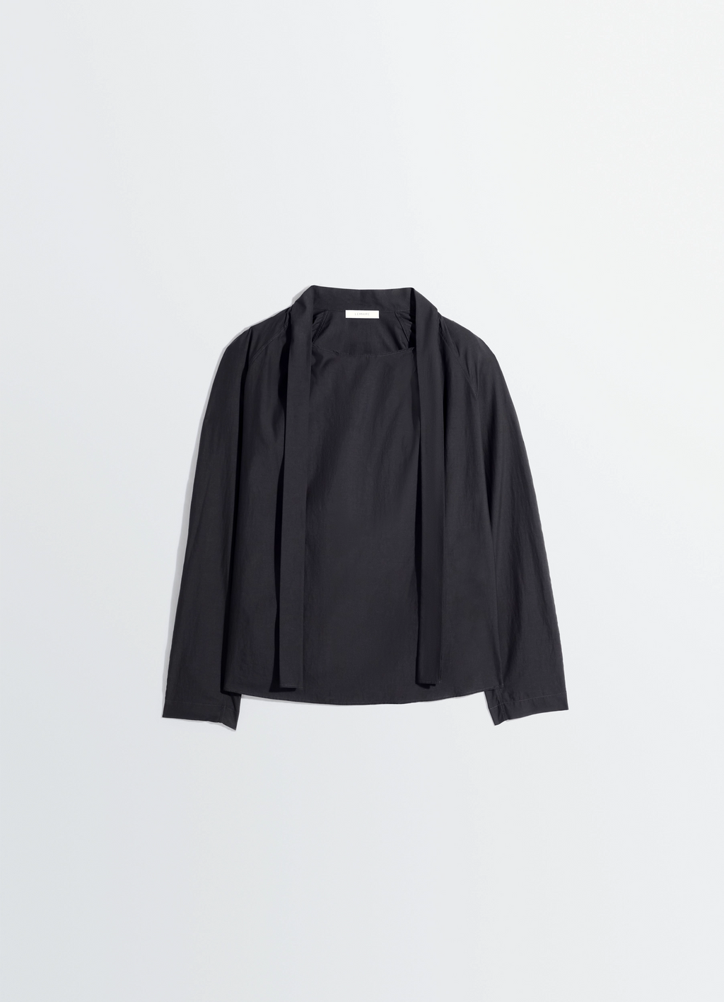 Ascot bluse aus gewaschener baumwollseide