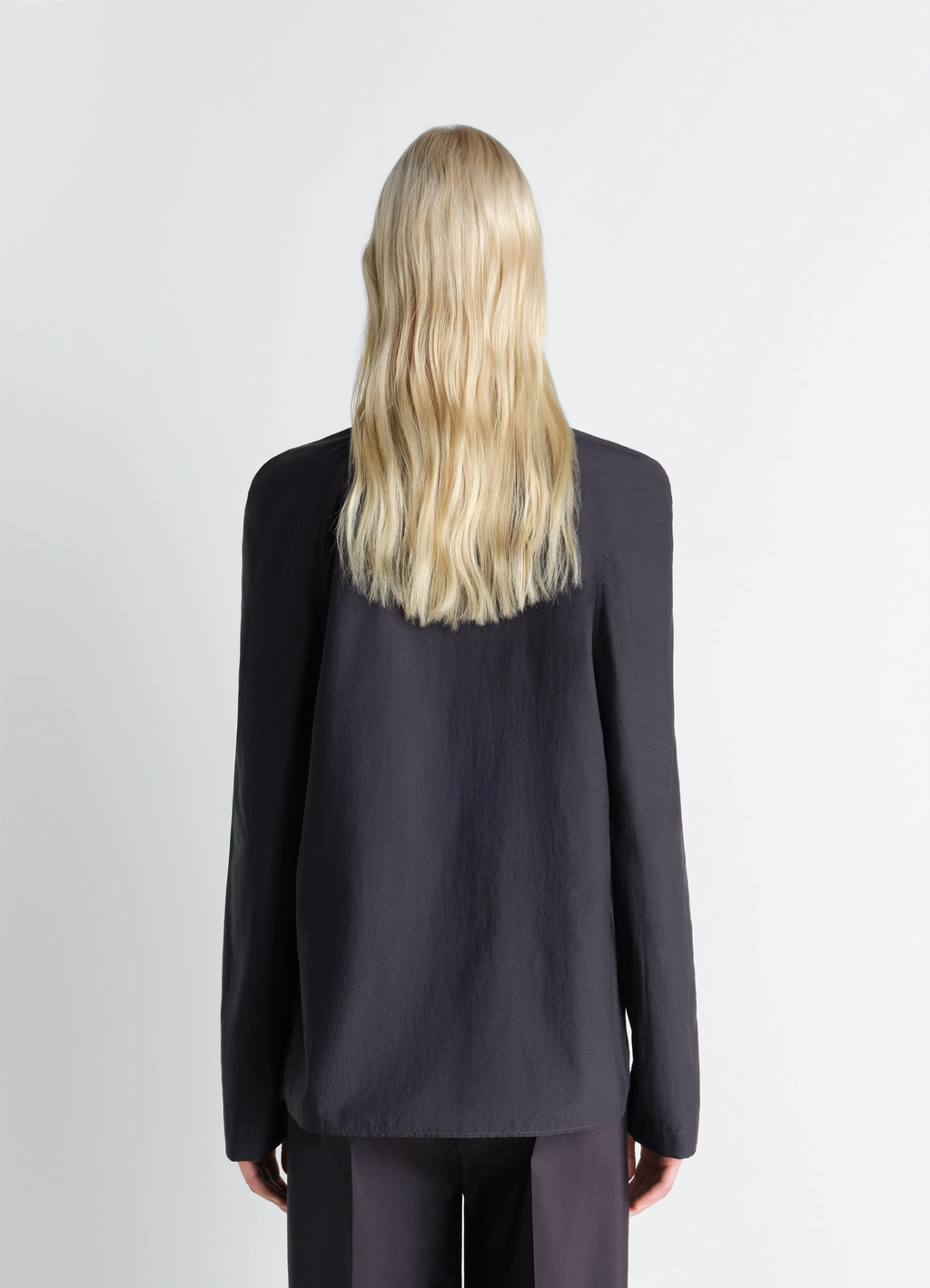 Ascot bluse aus gewaschener baumwollseide