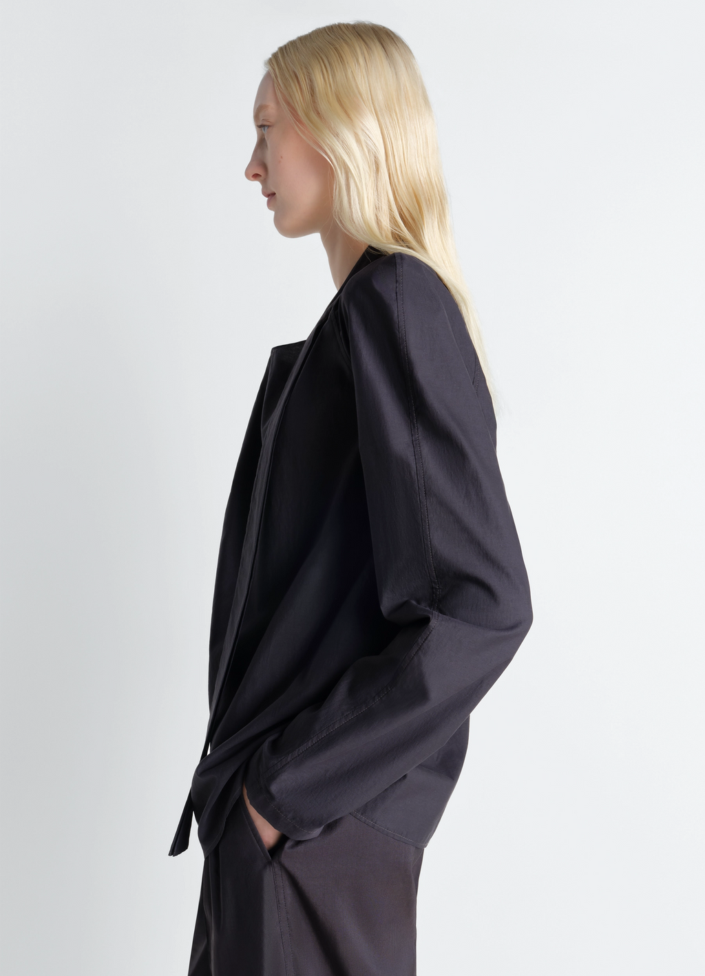 Ascot bluse aus gewaschener baumwollseide