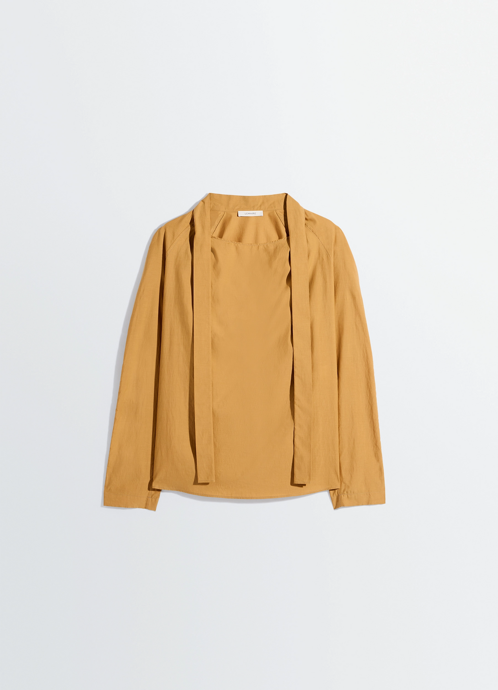 Ascot bluse aus gewaschener baumwollseide