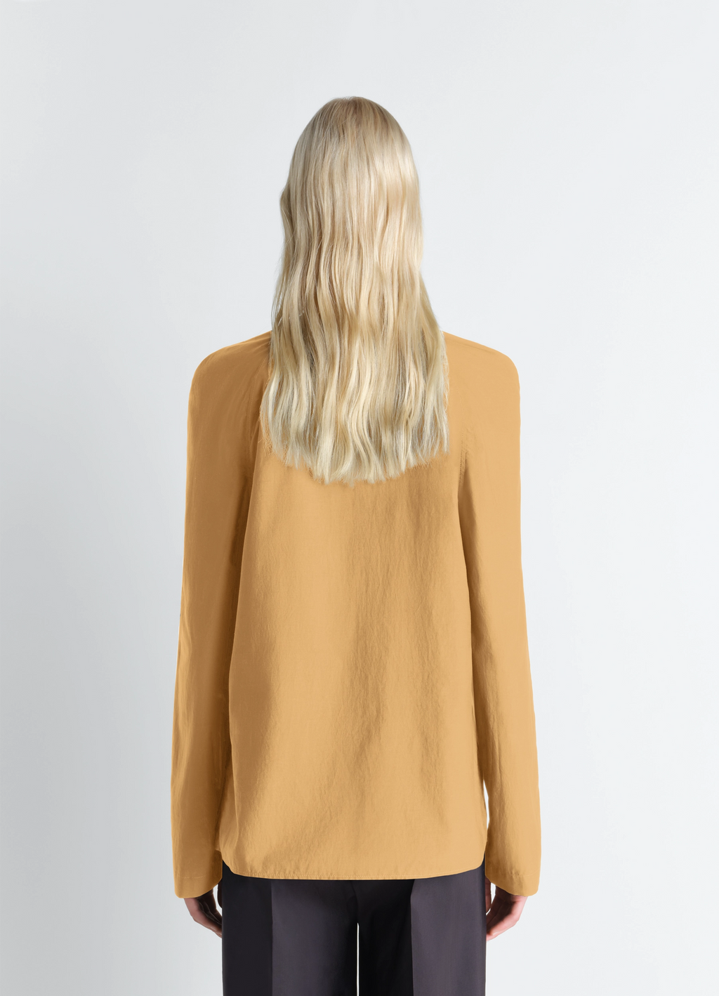 Ascot bluse aus gewaschener baumwollseide