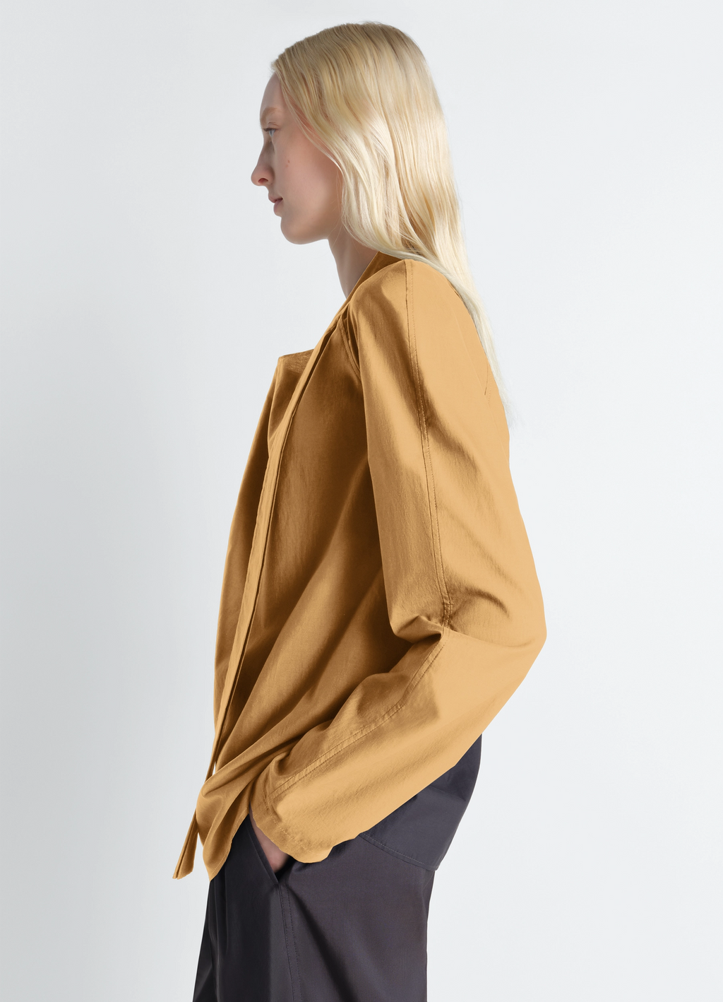 Ascot bluse aus gewaschener baumwollseide