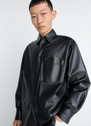 Overshirt in light nappa lamb