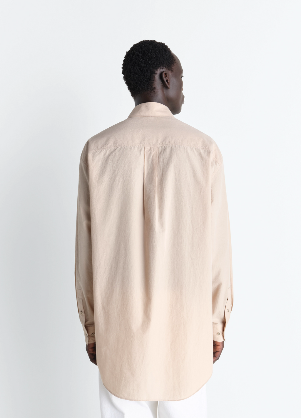 Chemise à double poche en crêpe de coton