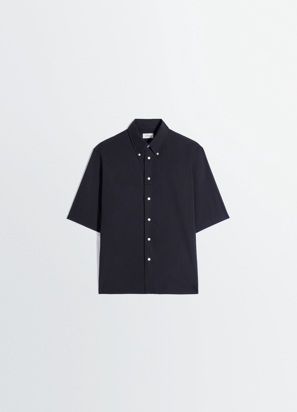 Short sleeve shirt in washed cotton muslin