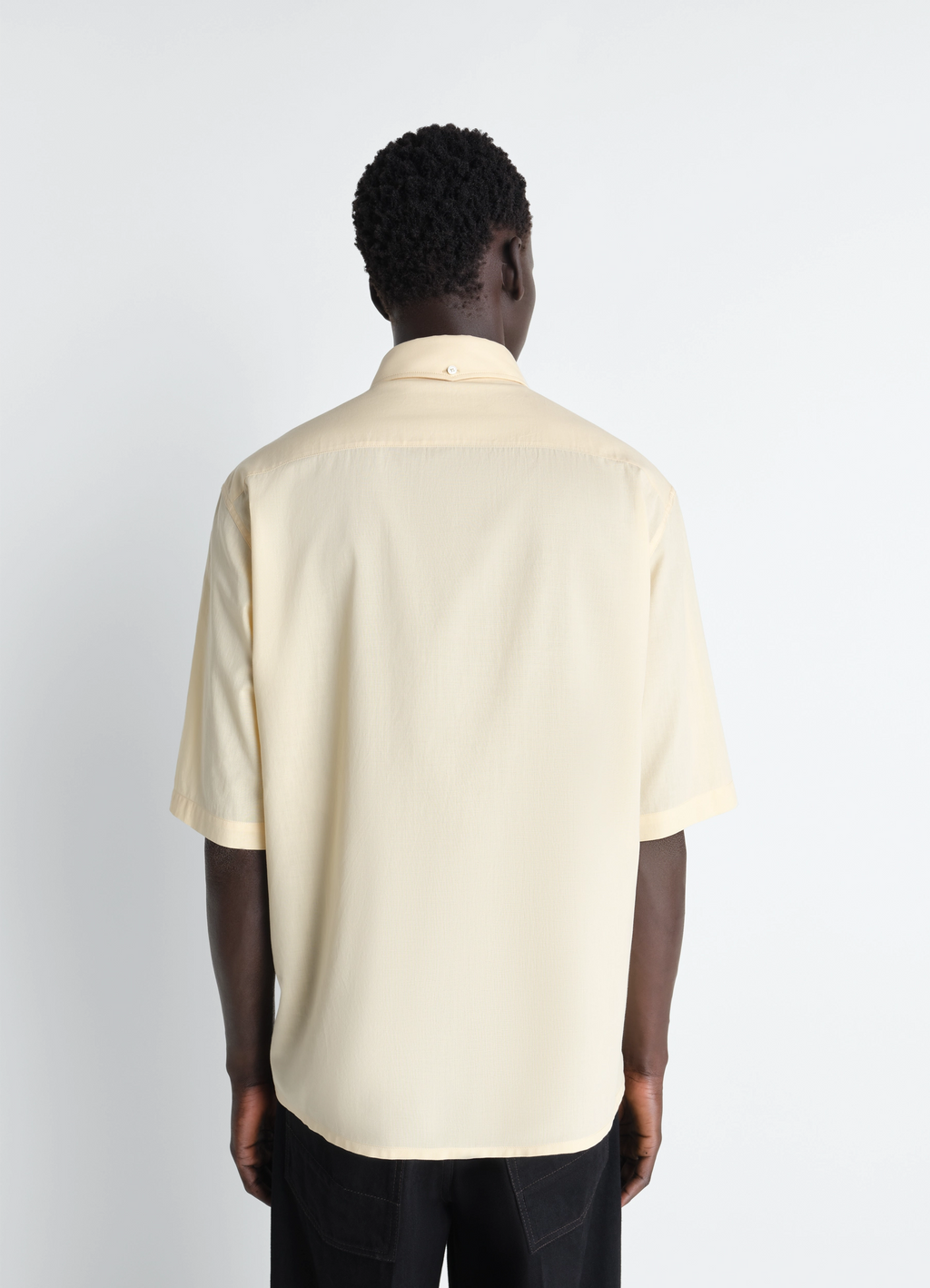 Chemise à manches courtes en mousseline de coton lavée