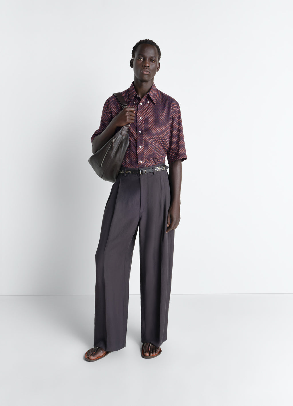 Kurzarmhemd aus baumwolle mit geometrischem muster