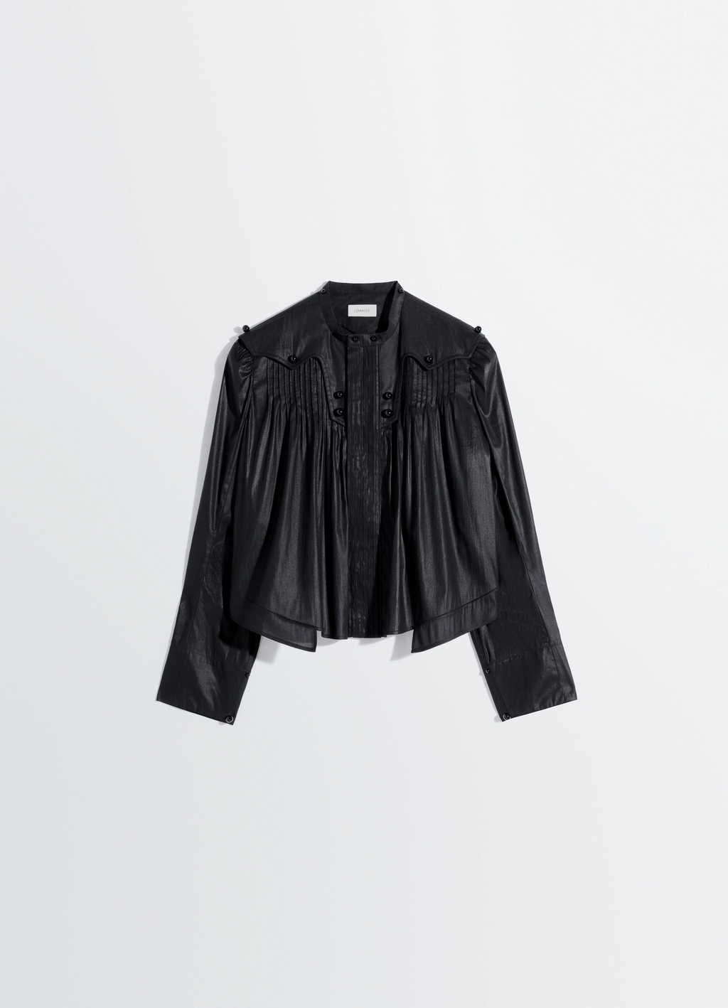 Plissierte bluse aus chintz-toile