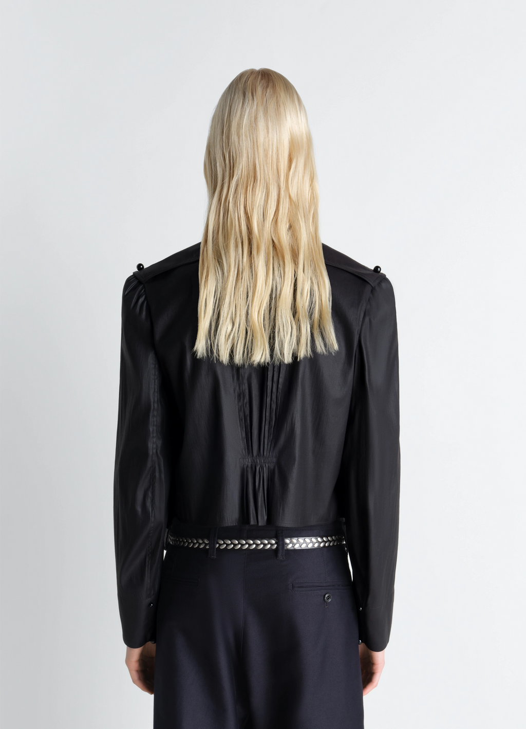 Plissierte bluse aus chintz-toile