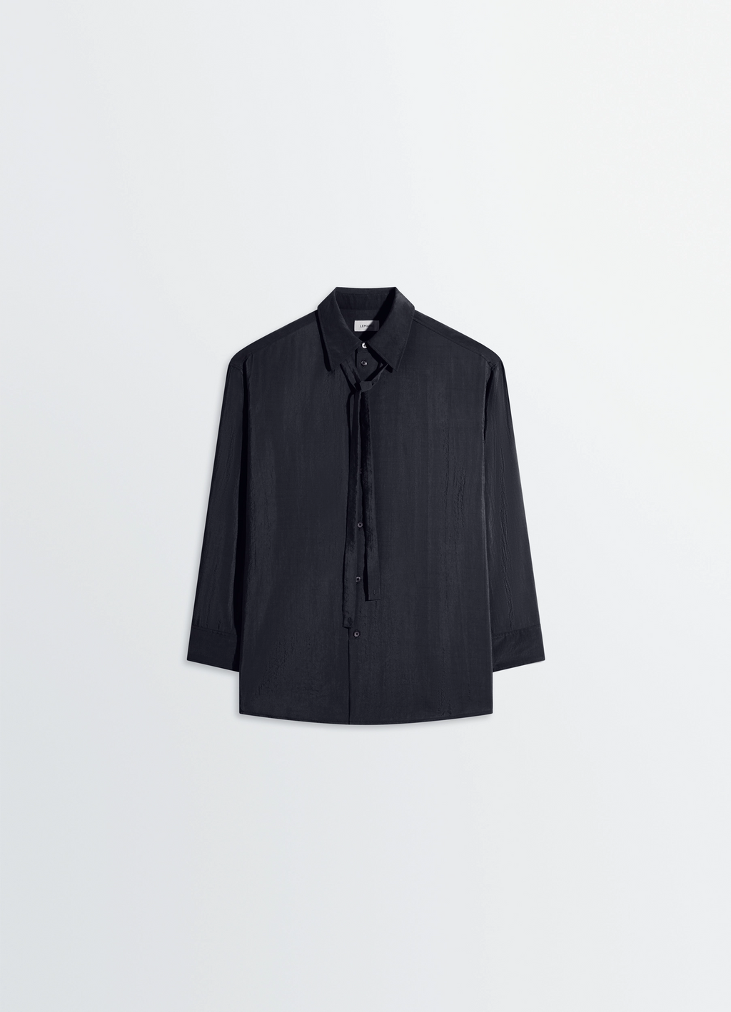 LONG SHIRT WITH TIE IN DRY SILK