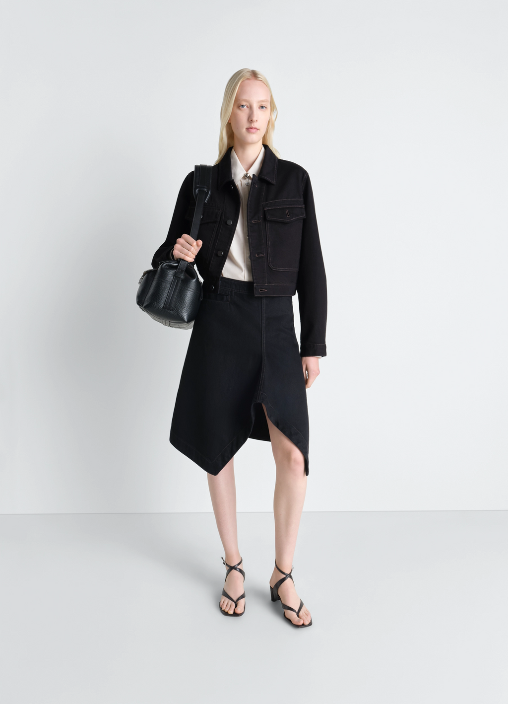 Jupe asymétrique en denim