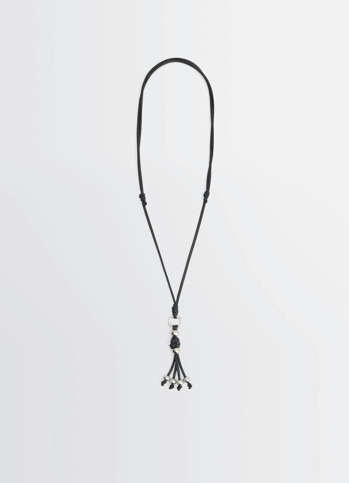 Infinite Love Knot Badge Holder in Nappa Lamb Leather, product shot, Front view Knot detail