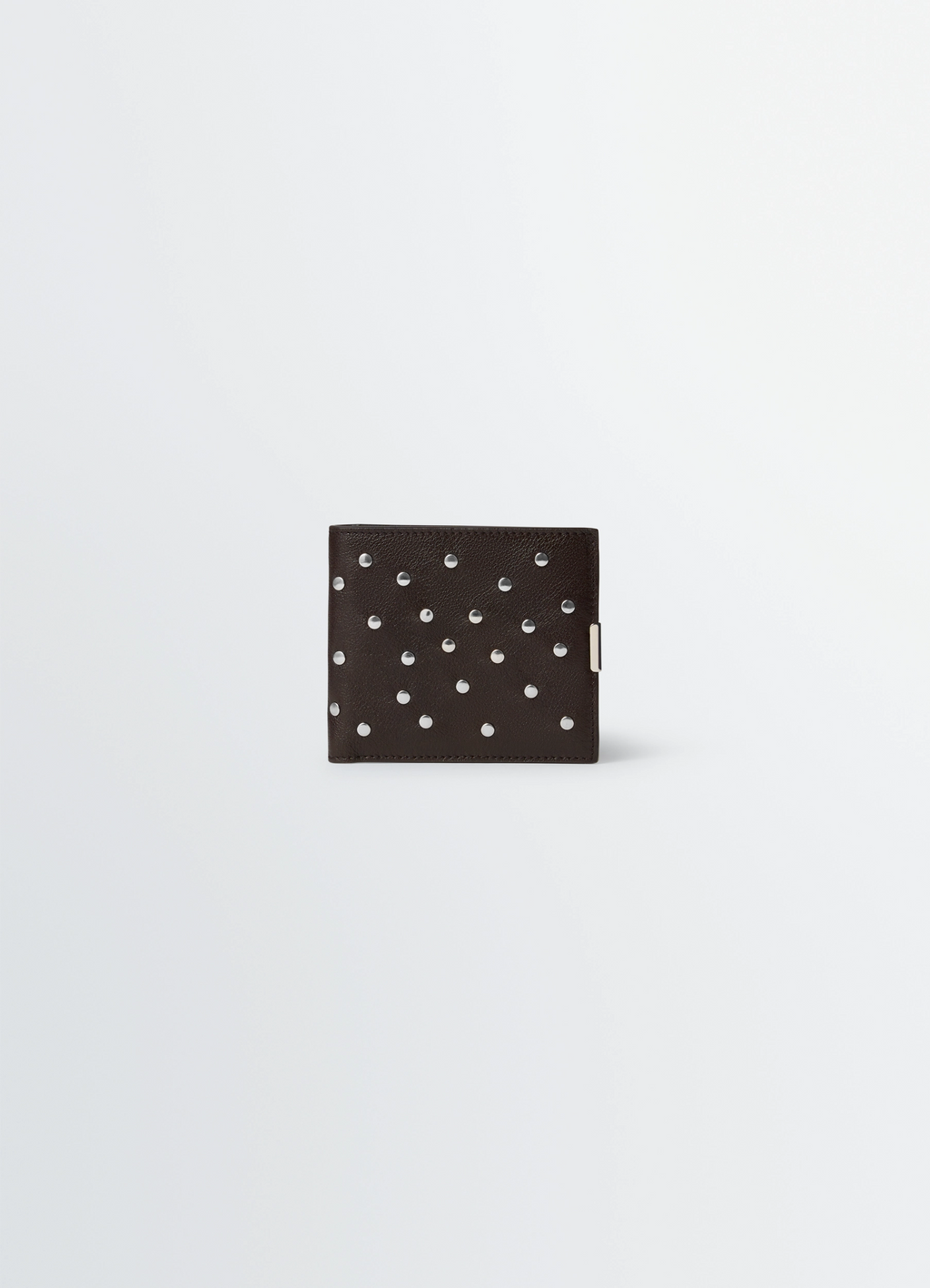 Soft tab studs dots bifold wallet in leather