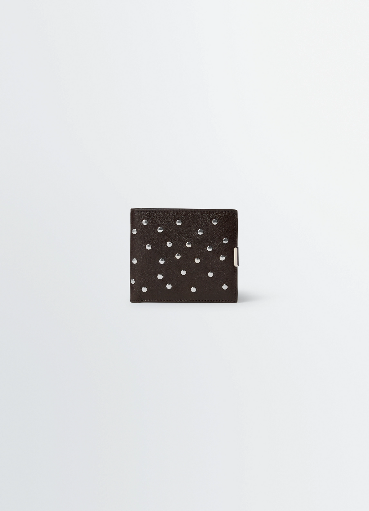 SOFT TAB STUDS DOTS BIFOLD WALLET IN LEATHER