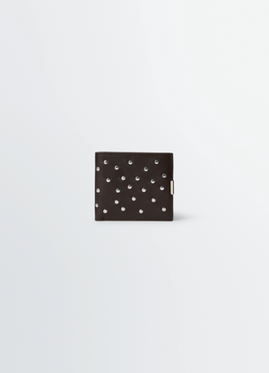 Soft tab studs dots bifold wallet in leather