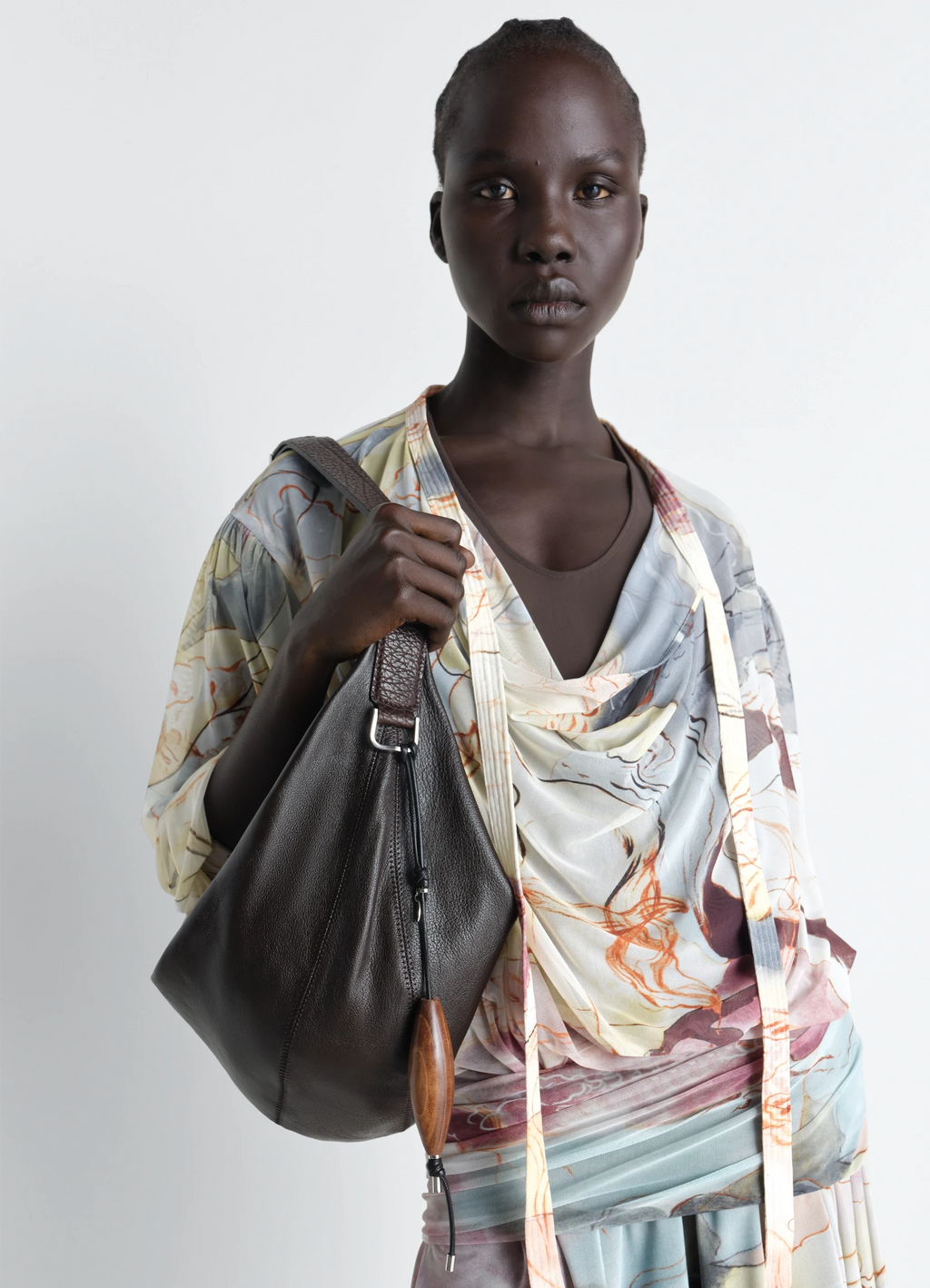 Charm de sac olive en cuir