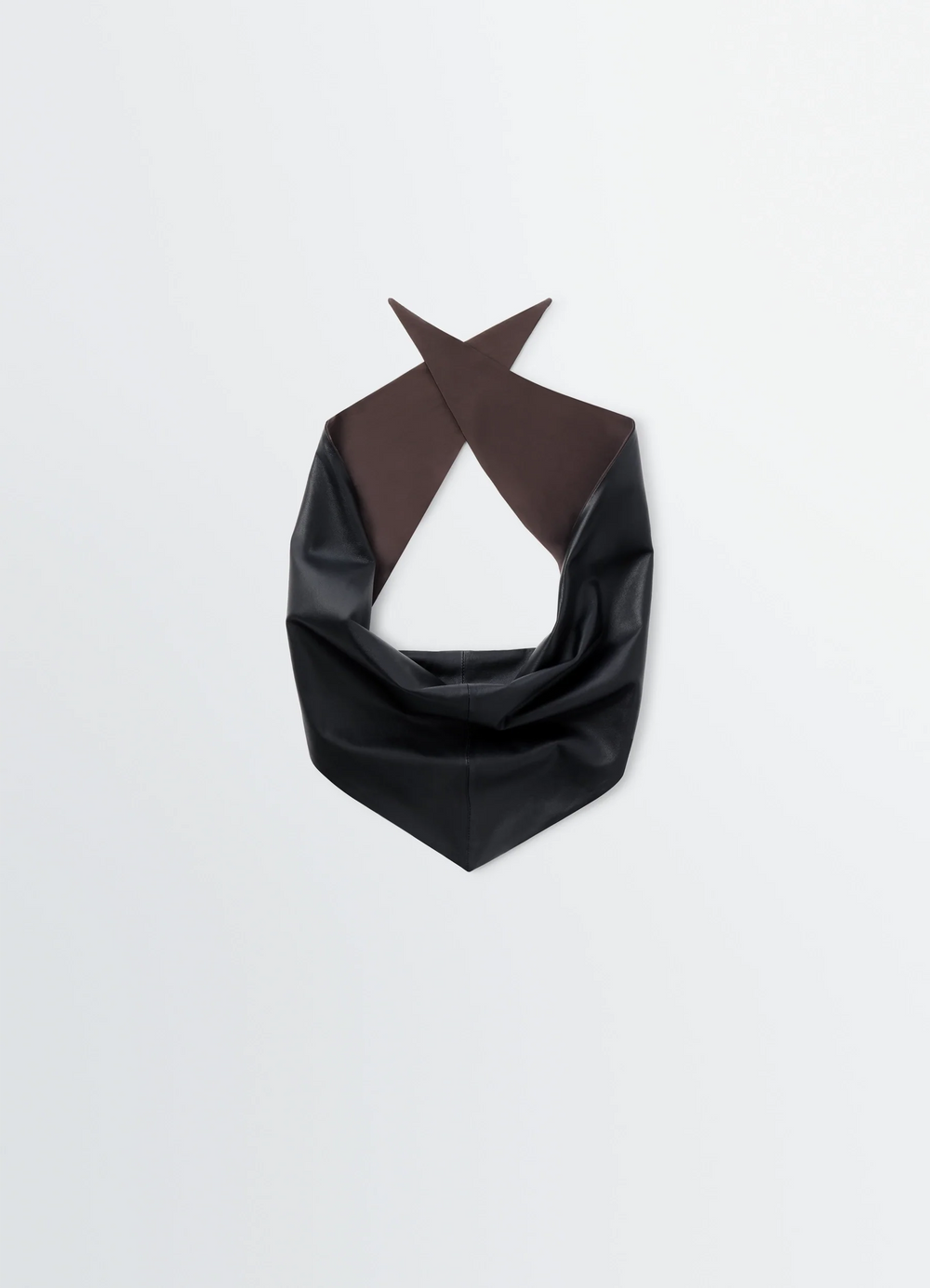 LEATHER TRIANGLE SCARF