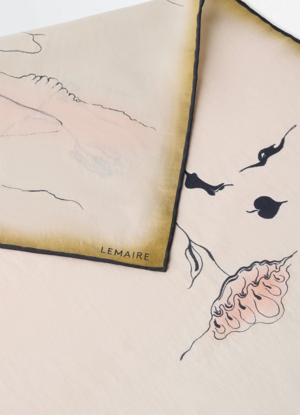 Landscape habotai 60x60 in seide