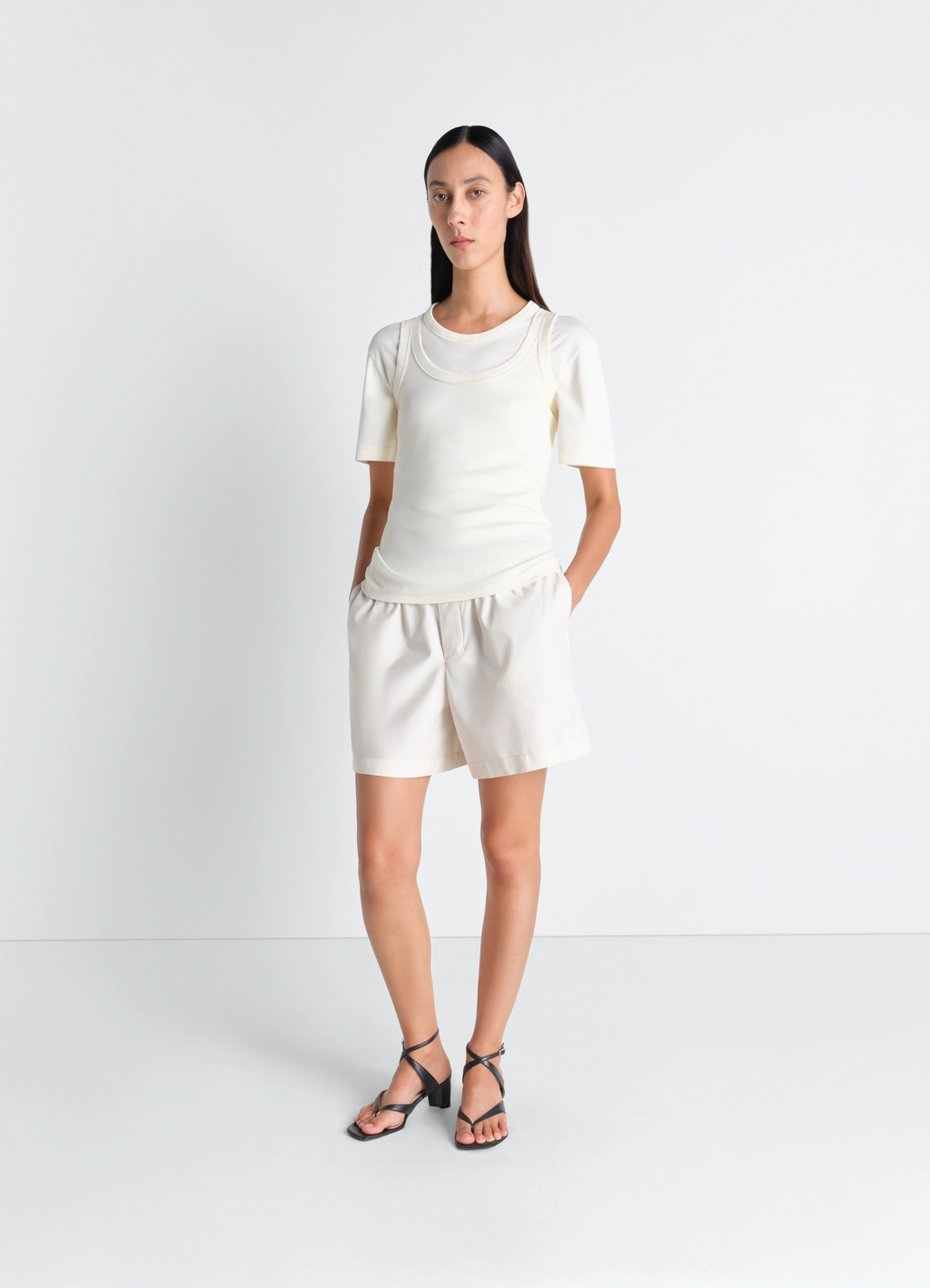 ジャージーリブタンクトップ