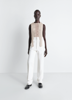 ASYMMETRICAL FITTED TOP IN JERSEY