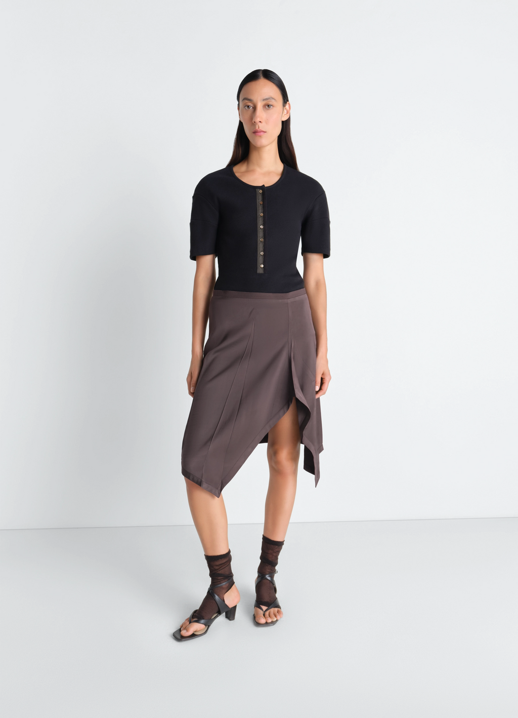 Fitted henley in jersey