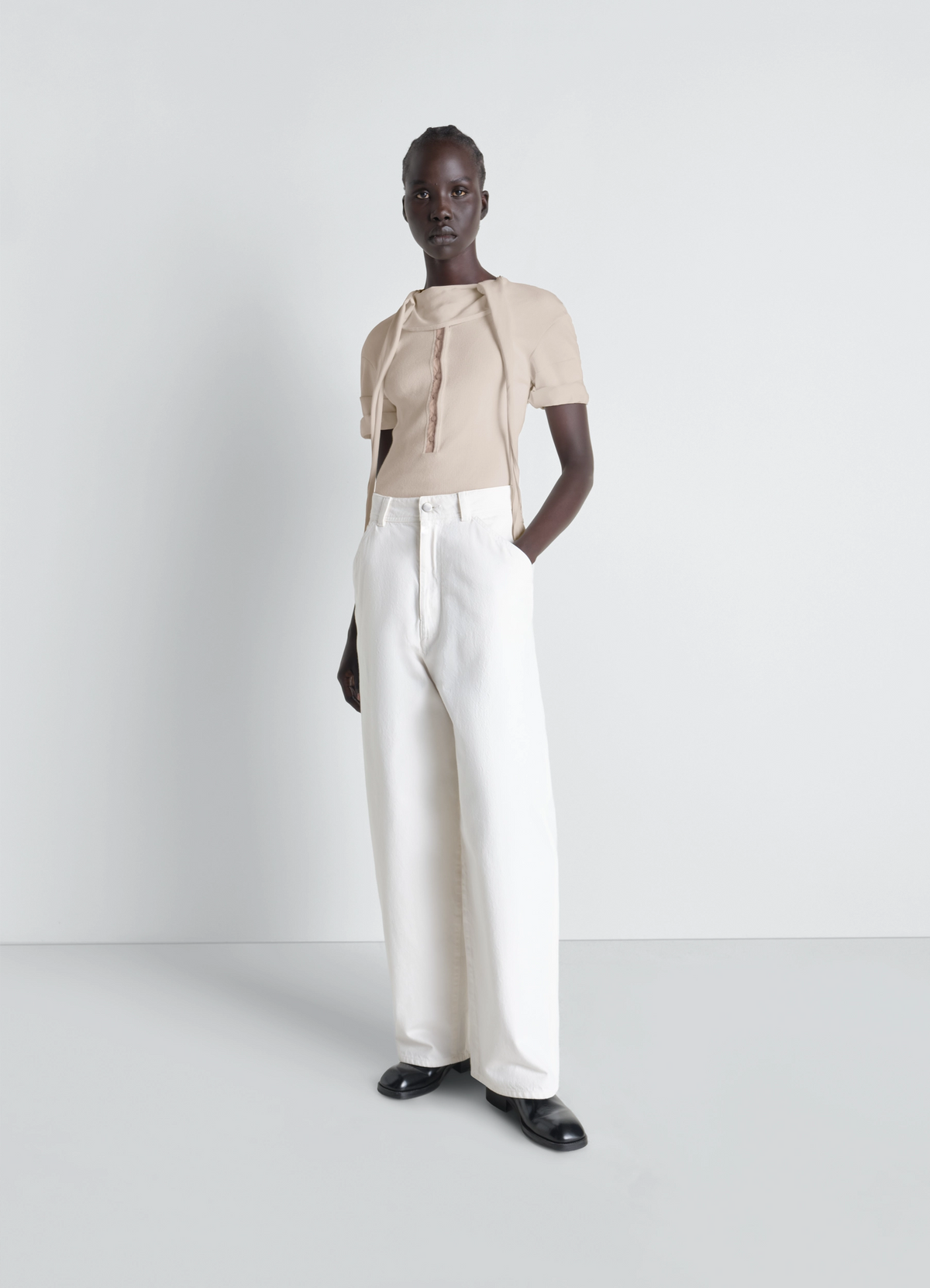 ジャージー素材のフィットヘンリー