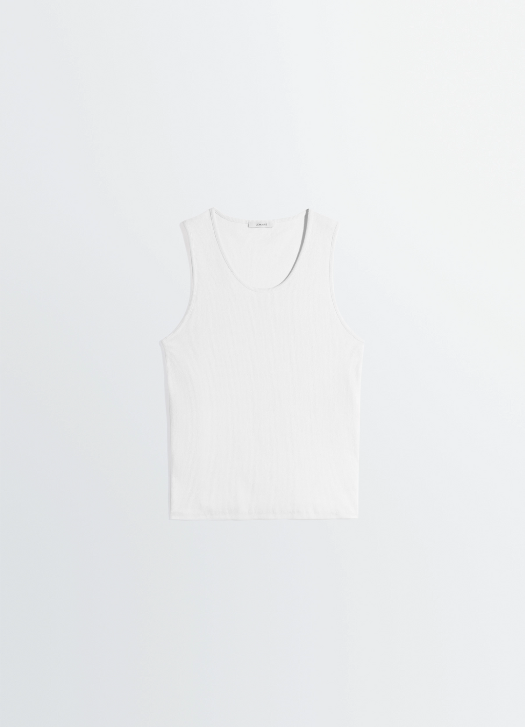 Débardeur en jersey de coton et lin côtelé