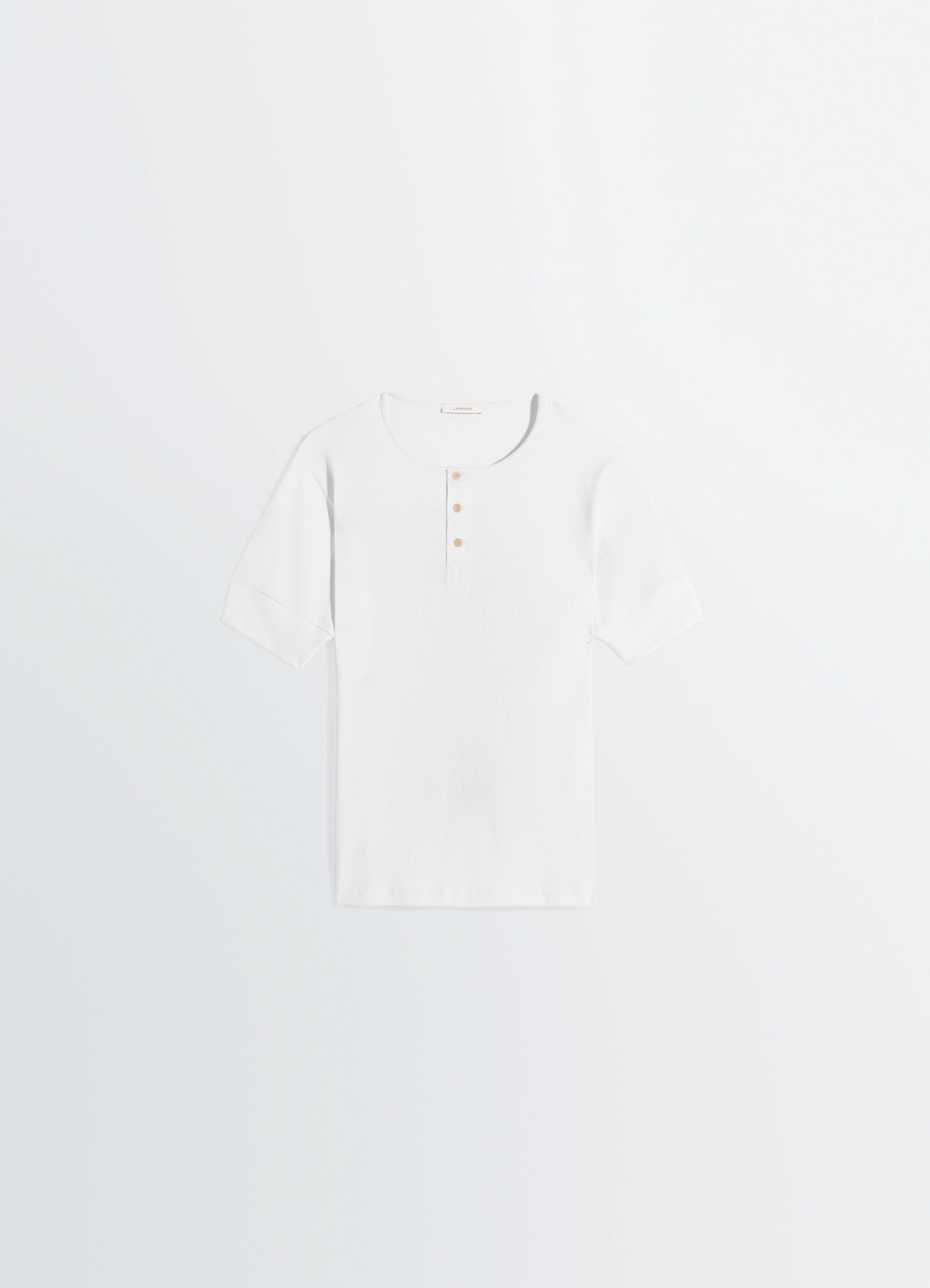 コットンリネンリブジャージーのリブヘンリートップ