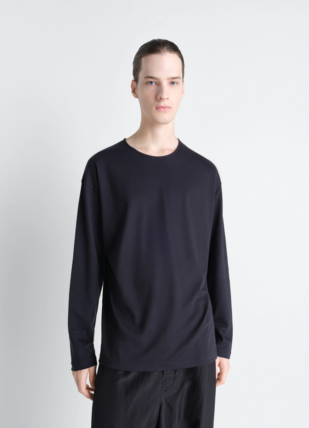 LS T-SHIRT IN COTTON SILK INTERLOCK